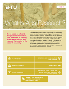 What is Arts Research? cover