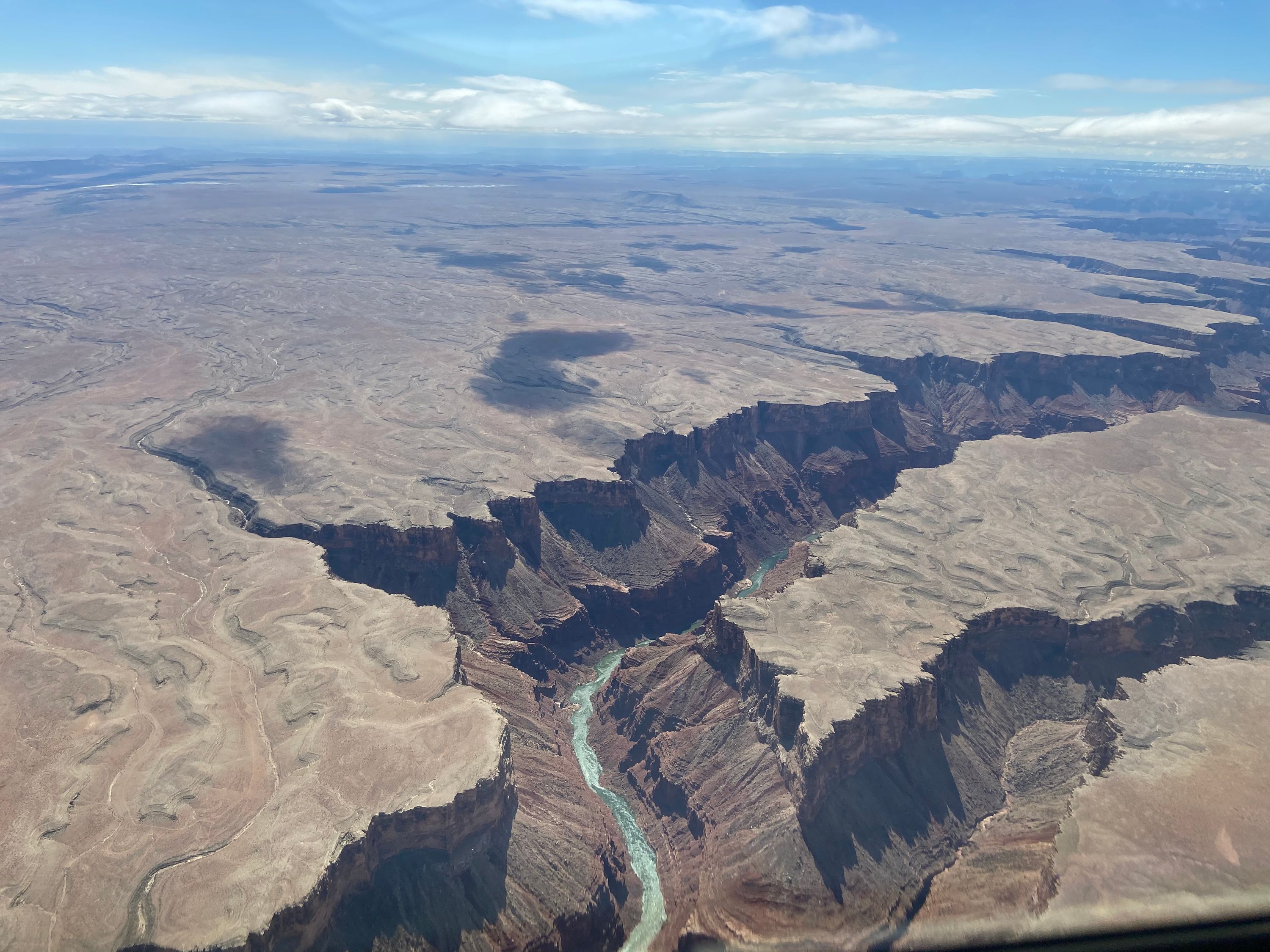 Flying over the Grand Canyon heading into Page