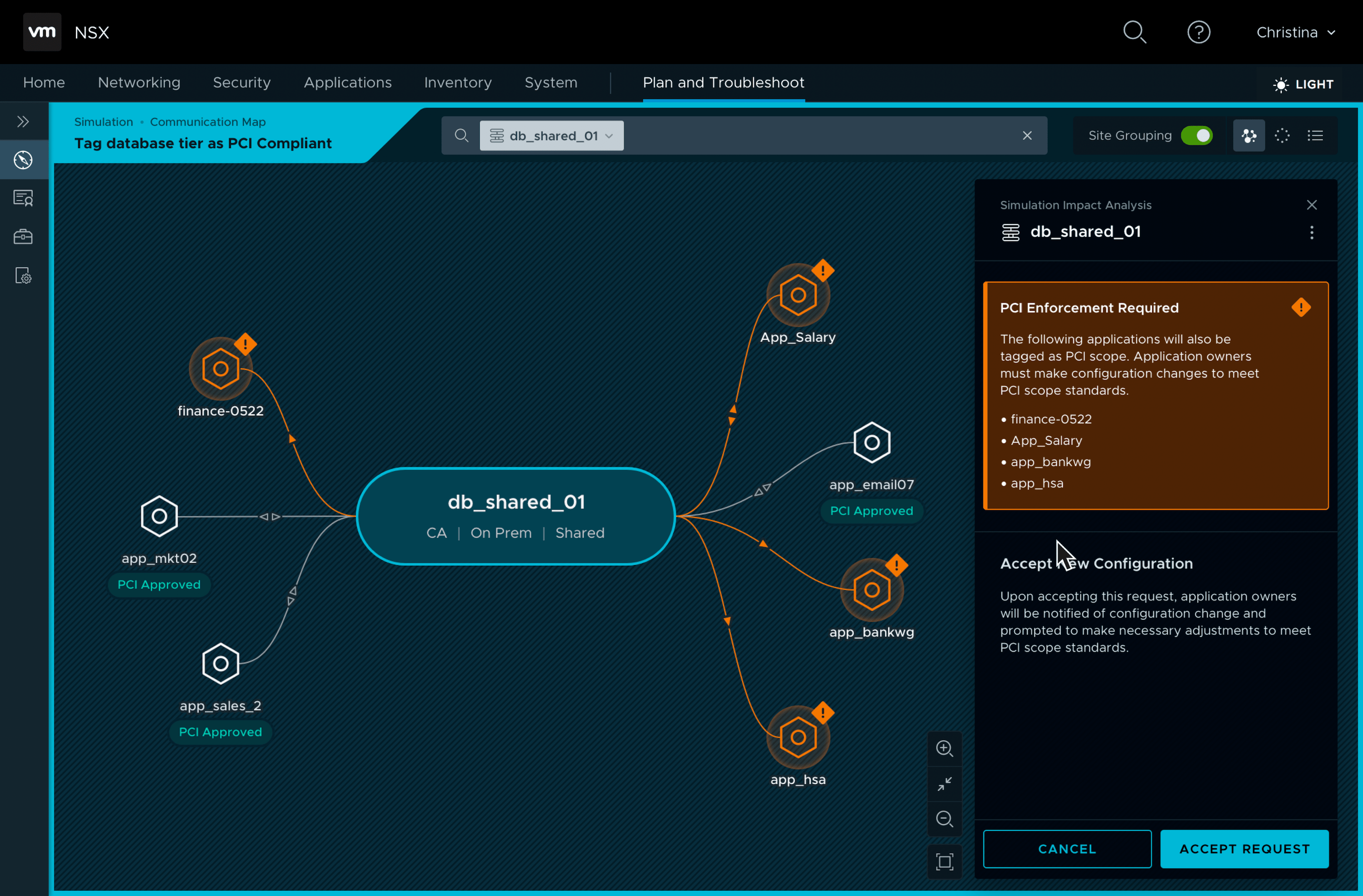 Mockup of a network virtualization tool.