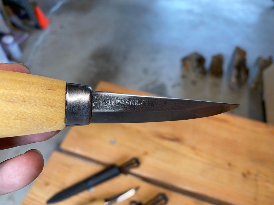 Large(r) sloyd knife from Mora Knives in Sweden.