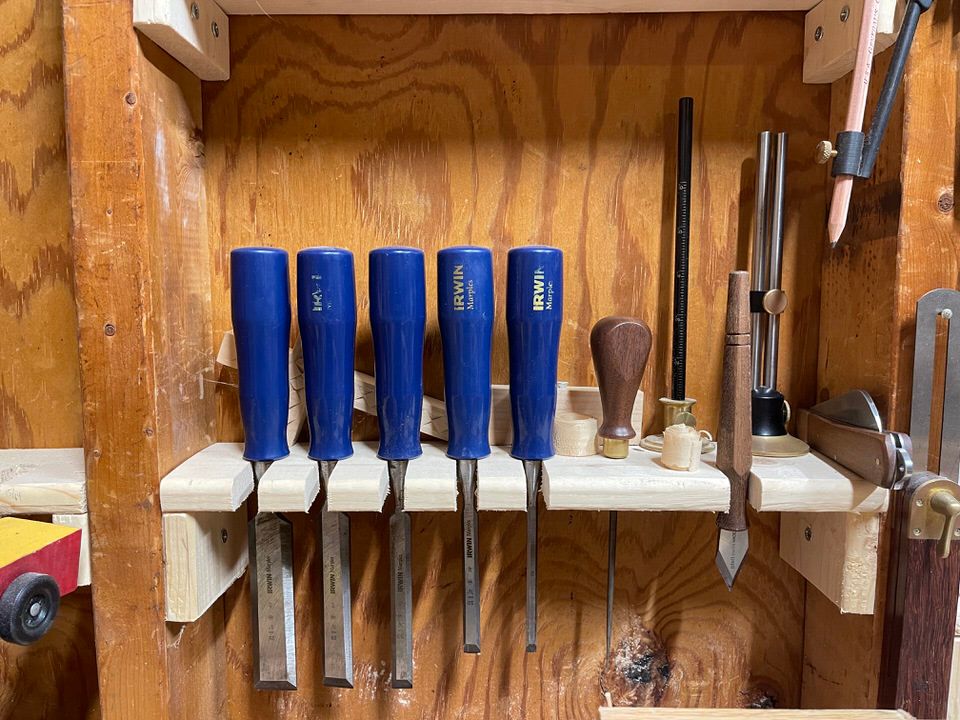 Very inexpensive set of Irwin chisels that has served me very well for all of 2020.