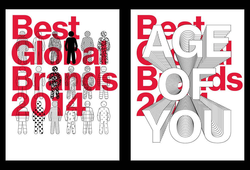 Best Global Brands 2014, Age Of You, Matthijs Matt van Leeuwen, Forest Young, Joseph Han, Posters, Interbrand New York
