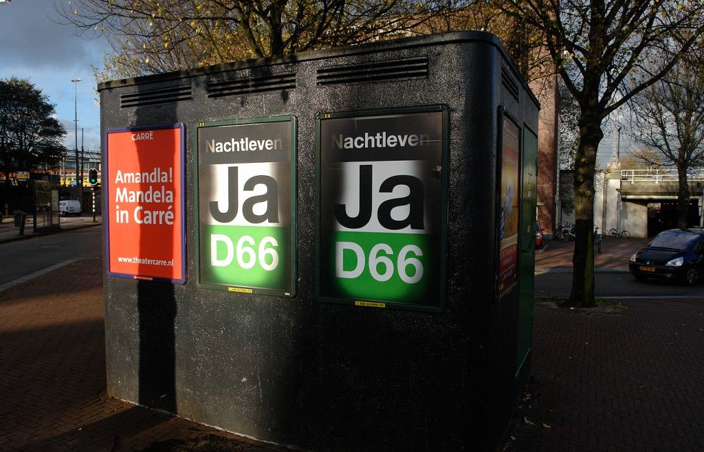 D66 Nightlife Yes!, Nachtleven Ja!, Matthijs Matt van Leeuwen, Poster design