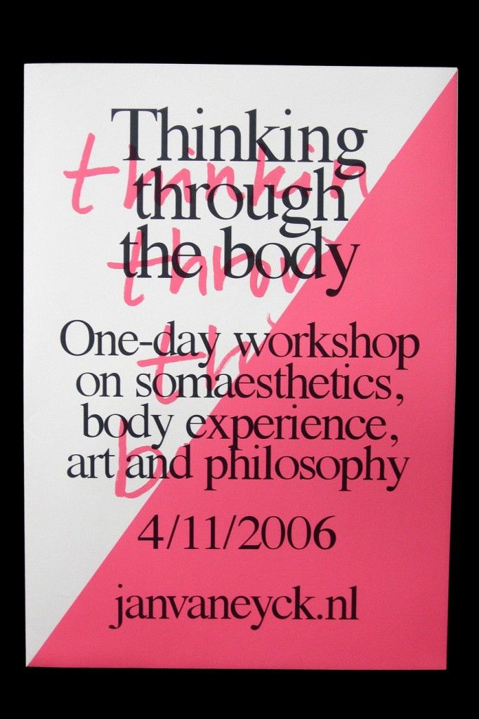 Matthijs Matt van Leeuwen, Jan van Eyck, Thinking through the body, Poster