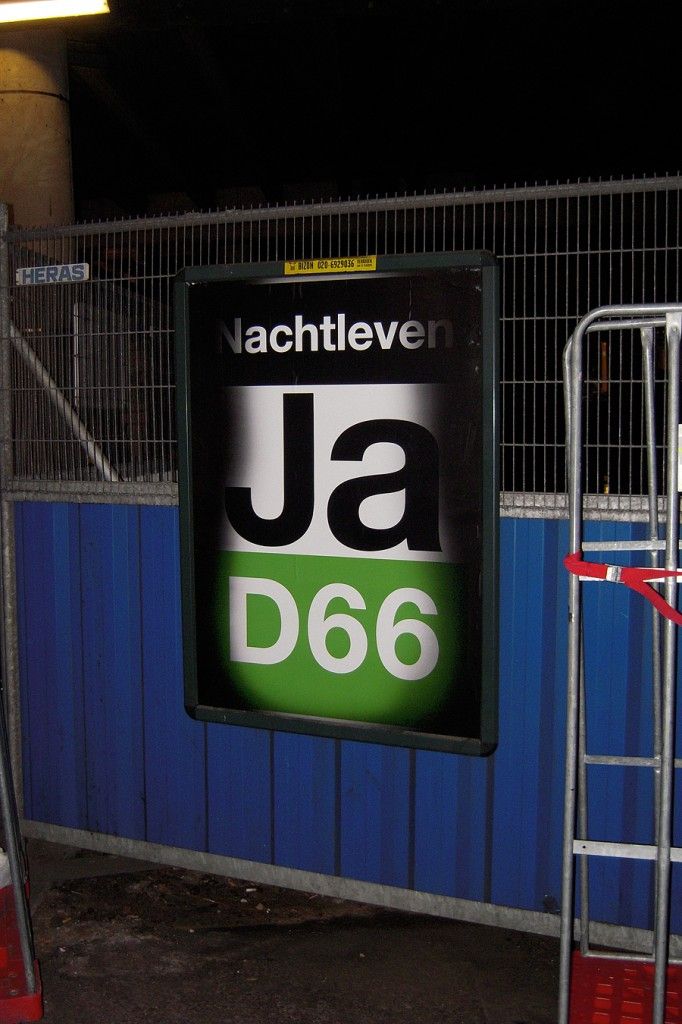 D66 Nightlife Yes!, Nachtleven Ja!, Matthijs Matt van Leeuwen, Poster design