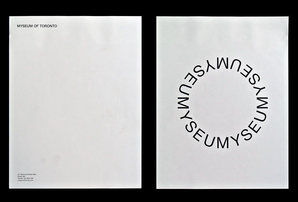 Matthijs Matt van Leeuwen, Kozue Yamada, Myseum of Toronto, Interbrand, Logo, Letterhead
