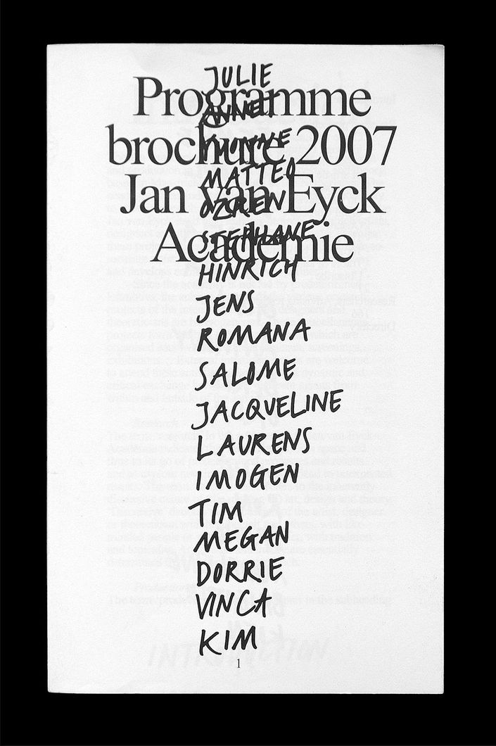JvE Program Brochure 2007
