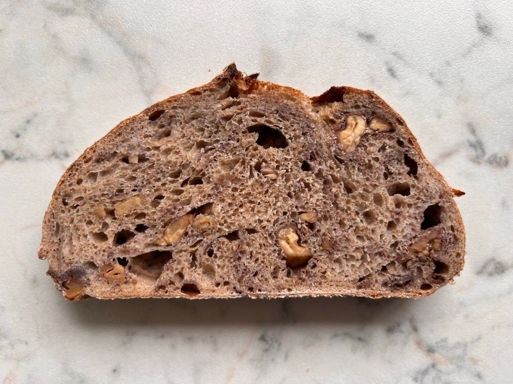 walnut and rye crumb