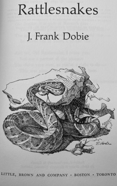 Title Page from Rattlesnakes by J. Frank Dobie