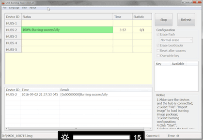 Flashing firmware completed