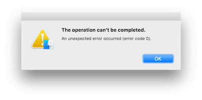 Finder Error Message