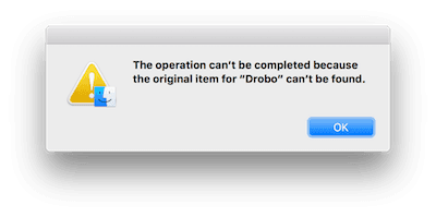 Finder Error Message