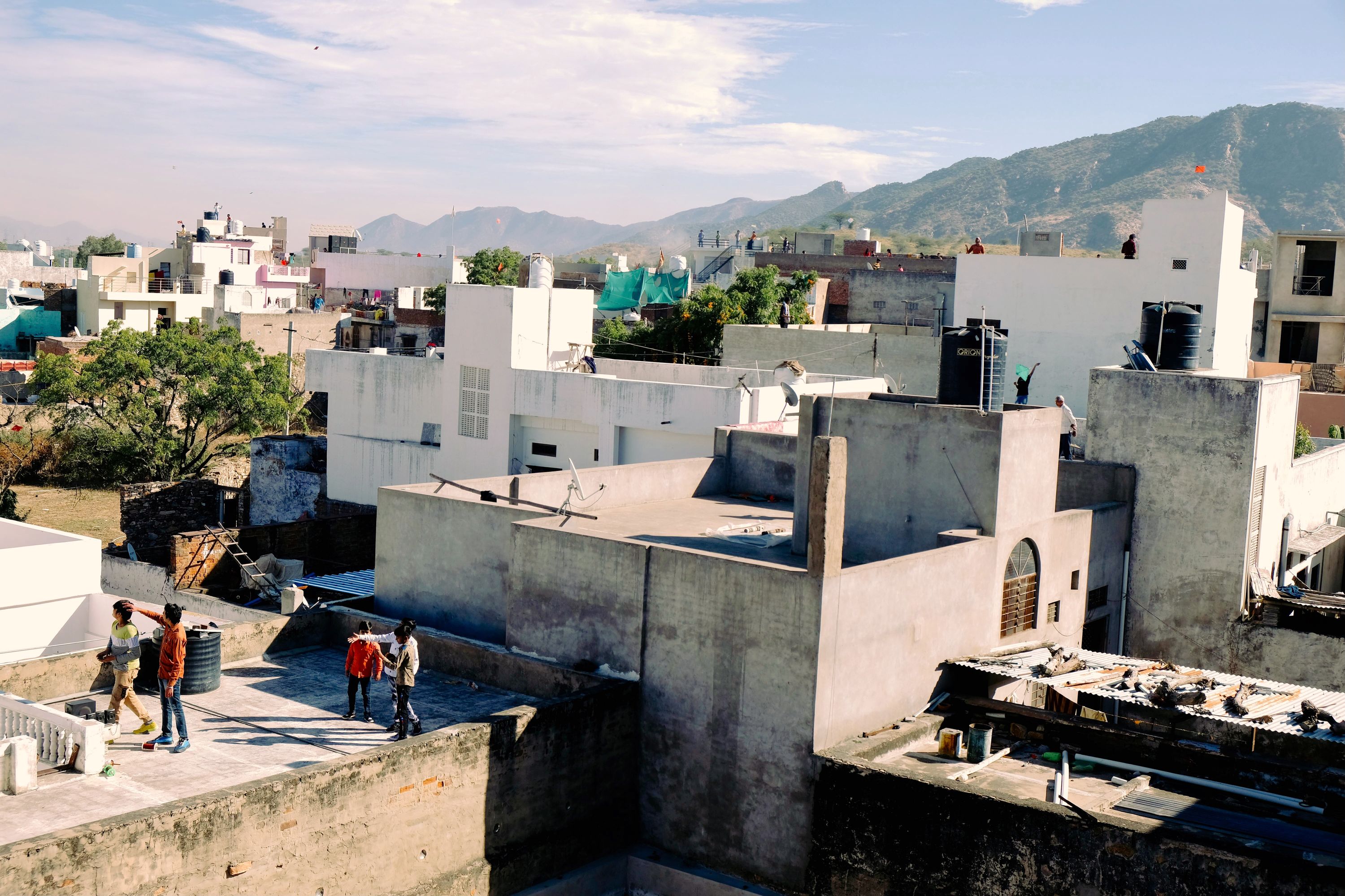 Kite-flying in Pushkar, Rajasthan, India. January 2021.