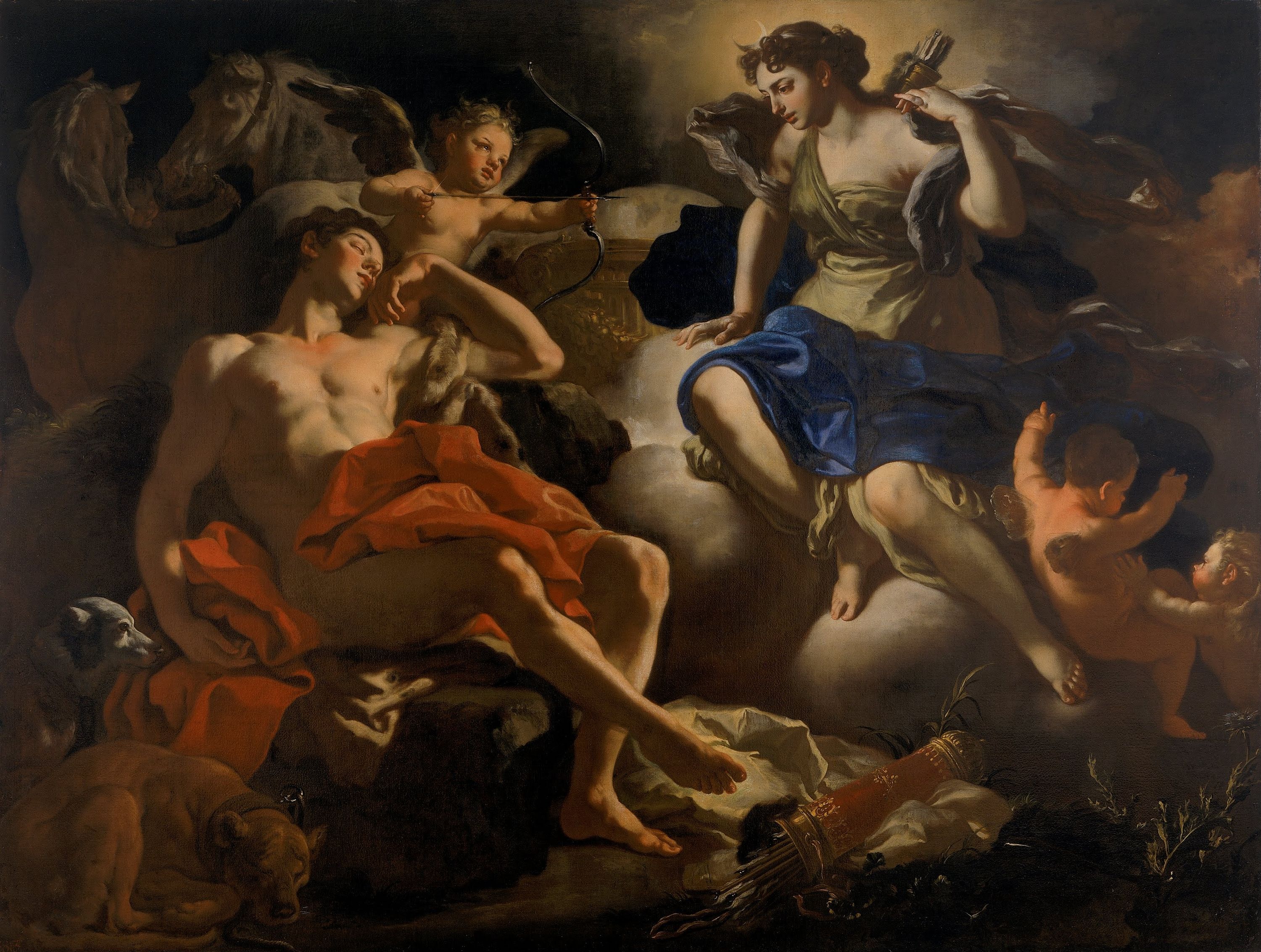 Diana and Endymion, Between 1705-1710, Francesco Solimena.