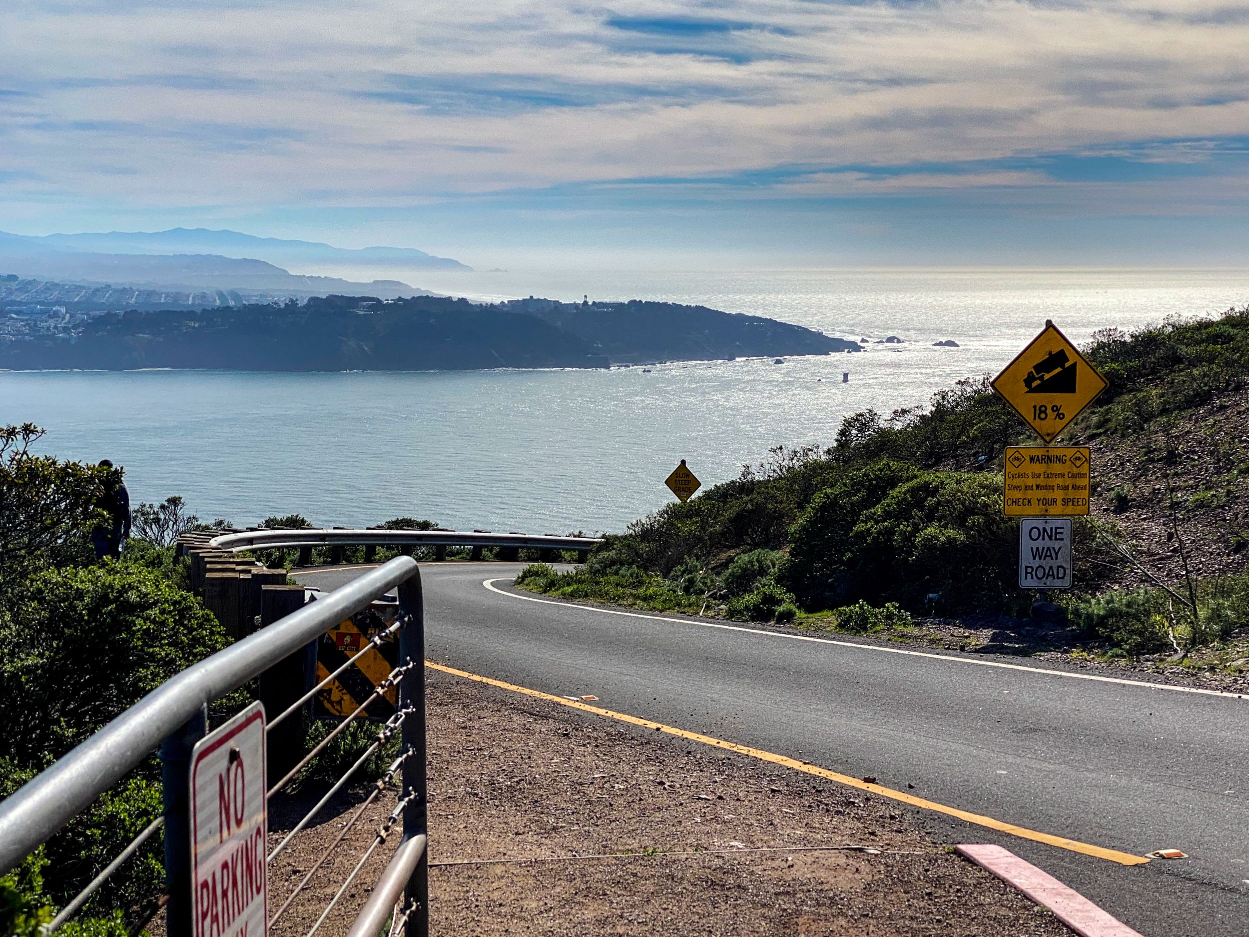 Climbing up to Hawk Hill