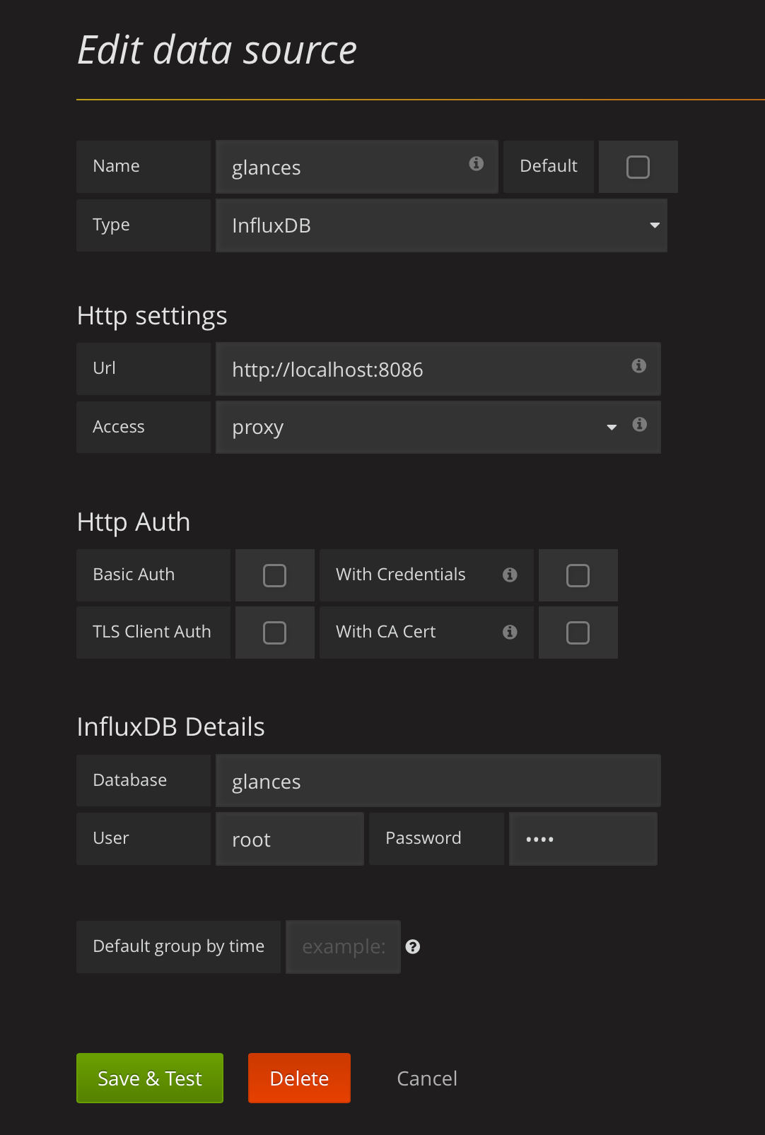 creating datasource