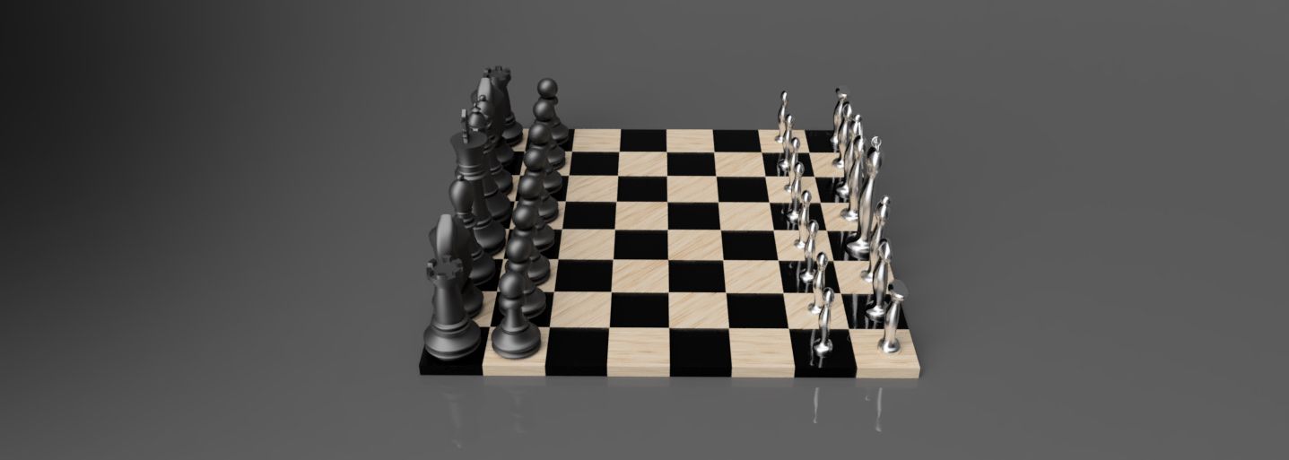 3D Rendered Chess Board