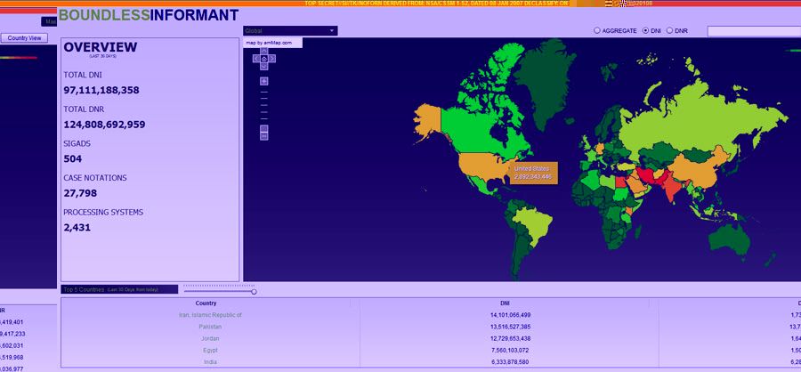 Boundless Informant Heat Map