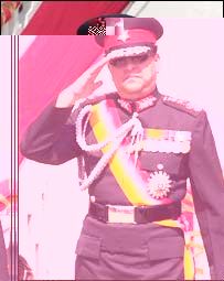 King Gyanendra on Army Day - BBC picture