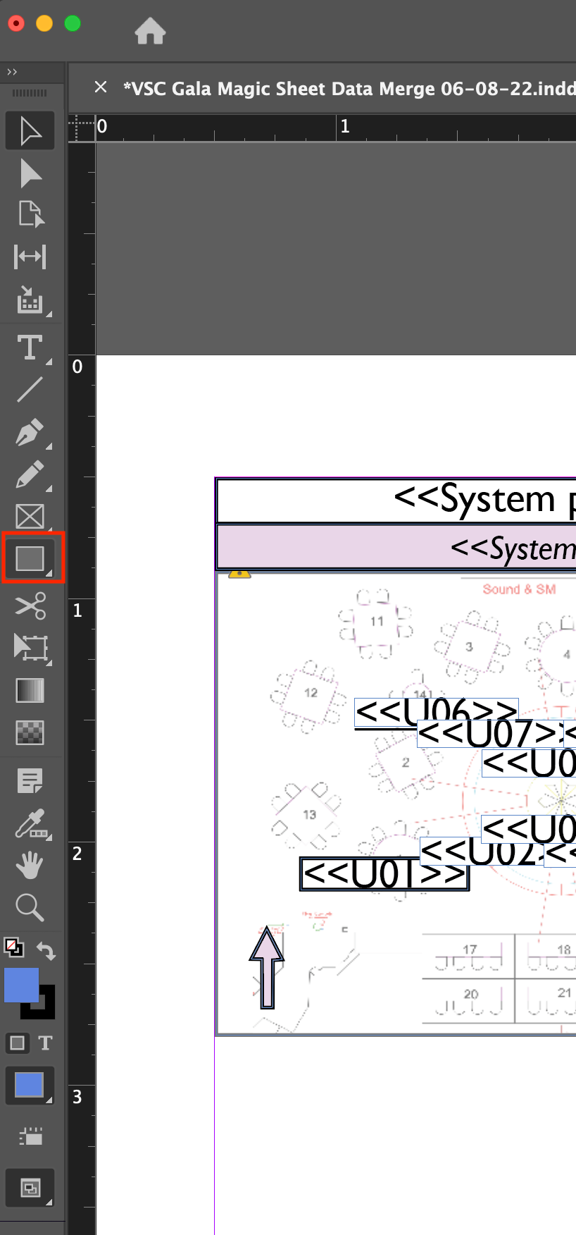 Square frame tool close up