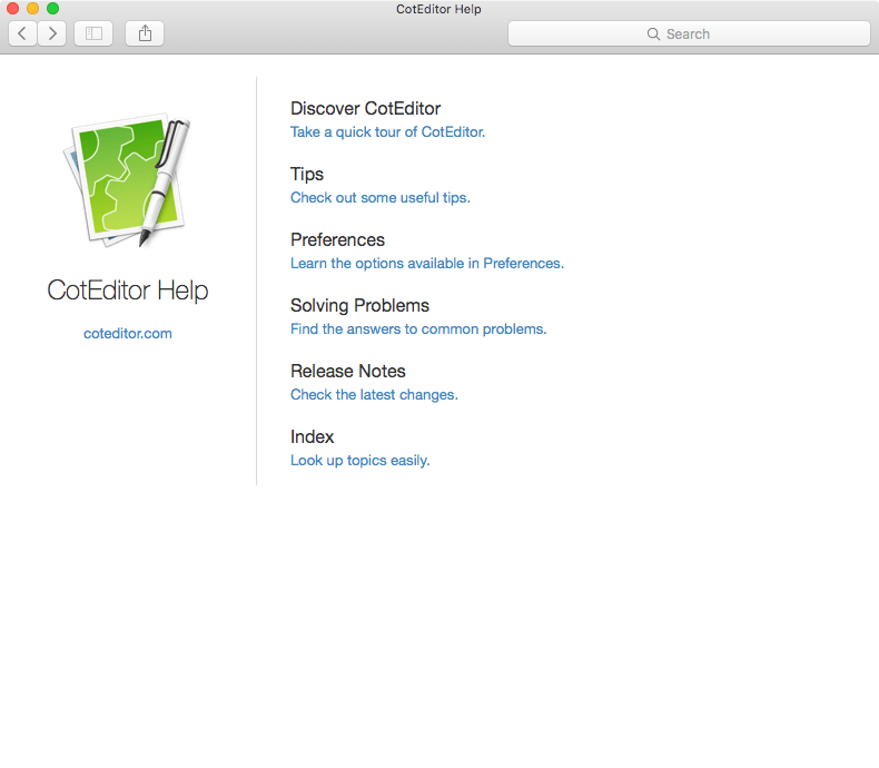 CotEditor Help