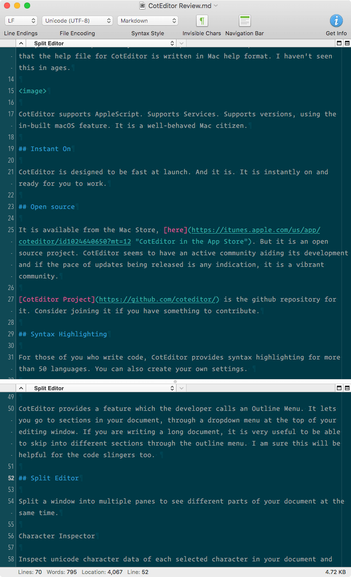CotEditor Split Editor