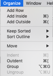 OmniOutliner Hierarchy