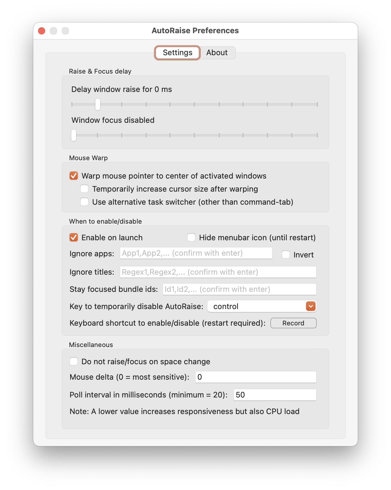 autoraise preferences