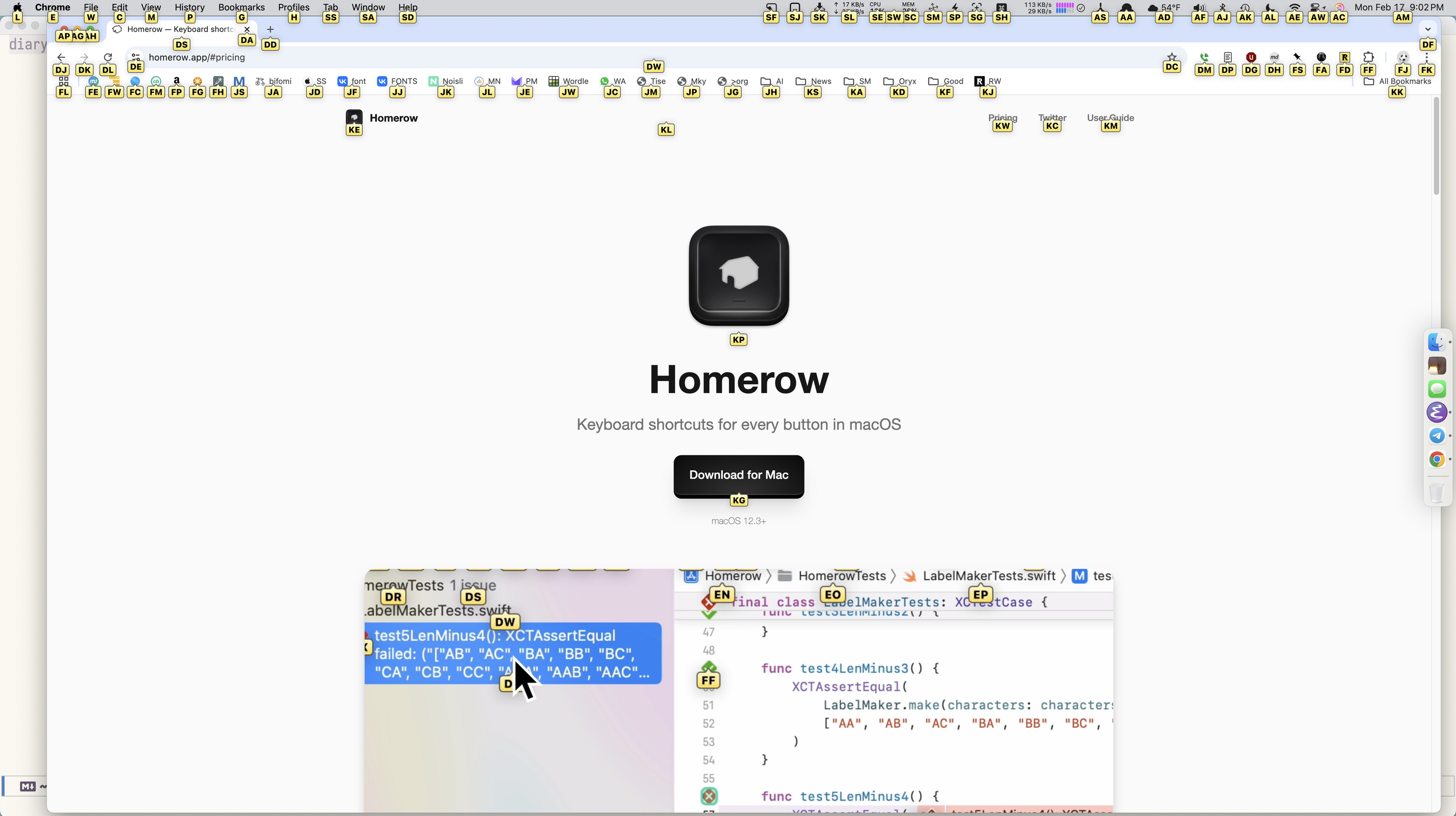 homerow screen