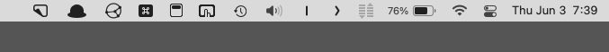 Menu bar unhidden