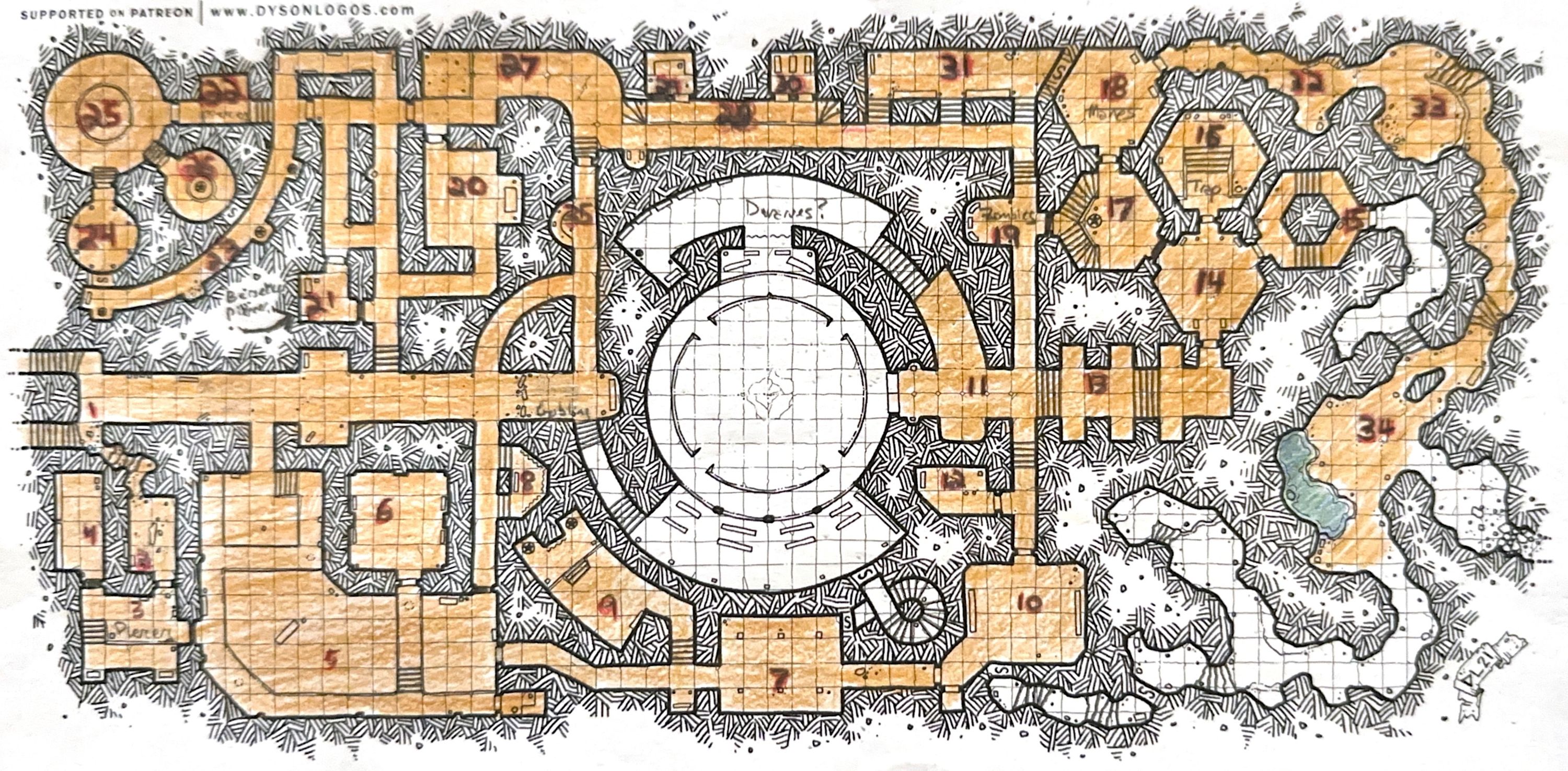 Map of the Cryptorum as it stands by the end of this session