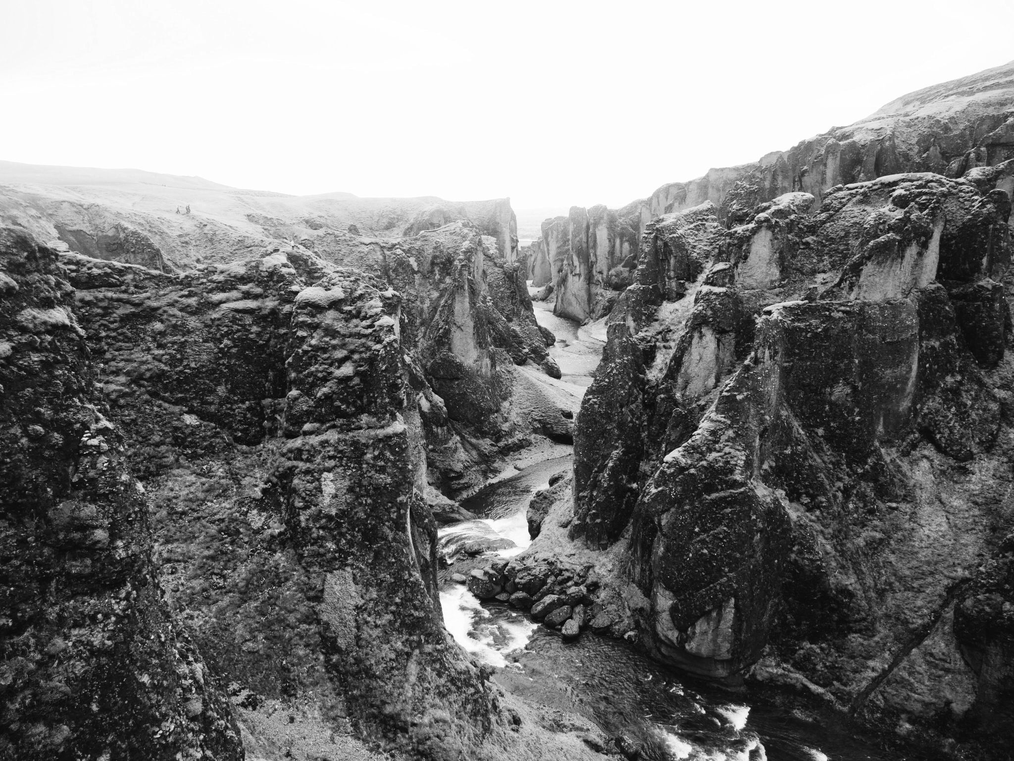 A ravine in Fjaðrárgljúfur, Iceland