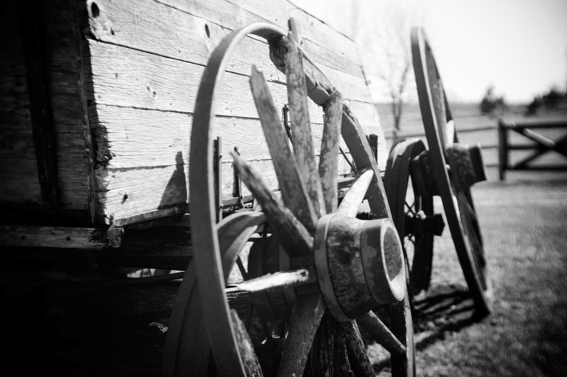 A wooden wagon