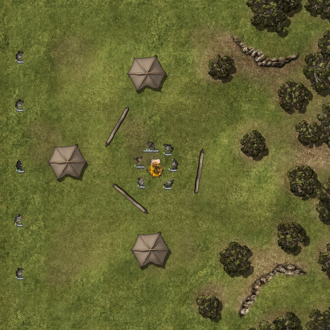 Enemy Camp before the battle