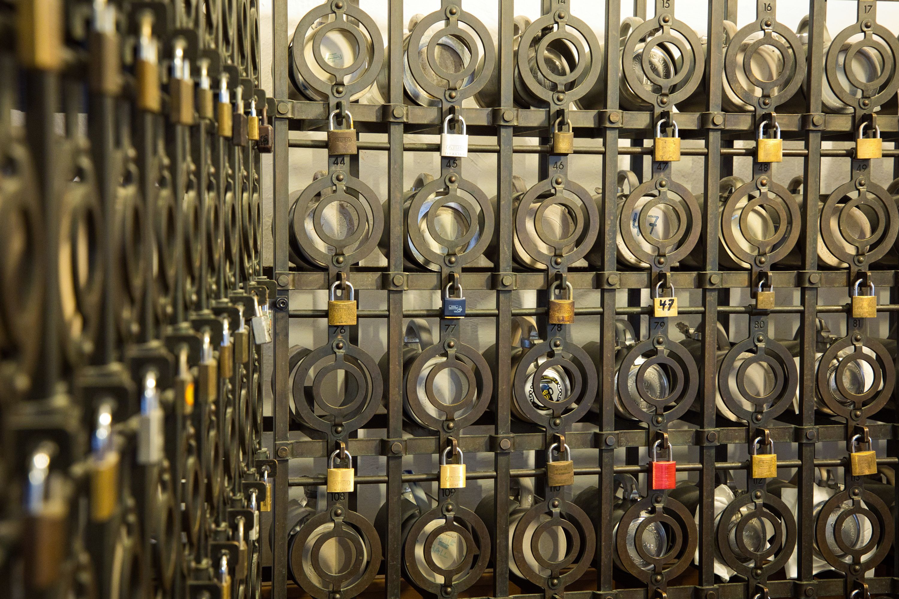 66 stein lockers at the hofbrauhaus