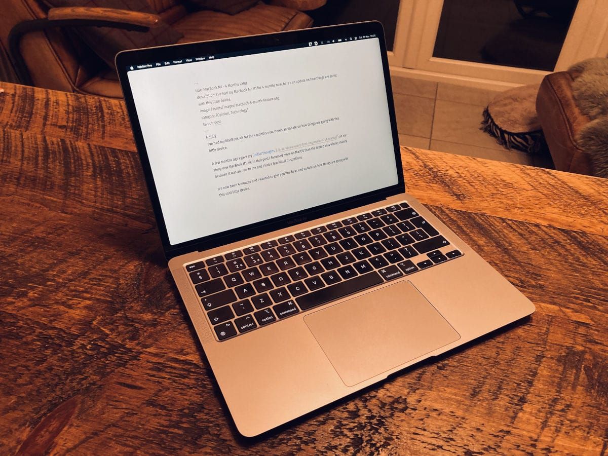 MacBook on Table
