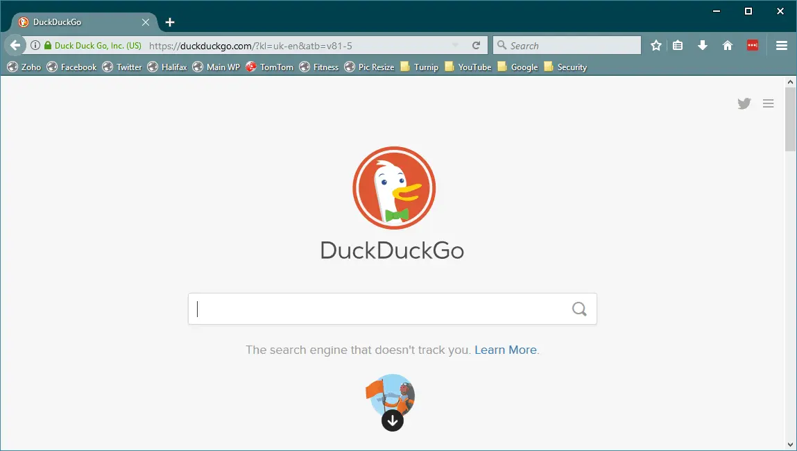 Firefox DuckDuckGo search