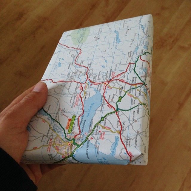 when we buy a new road atlas  the old one becomes wrapping paper 49002489967 o