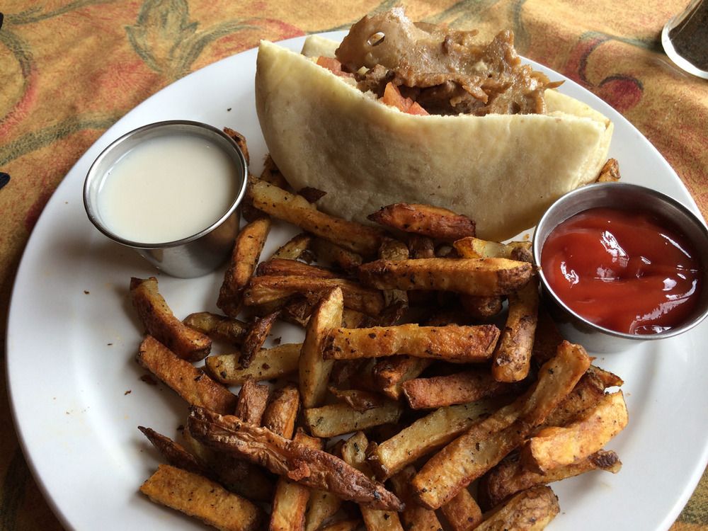 Vegan Seitan Donair at The Wooden Monkey