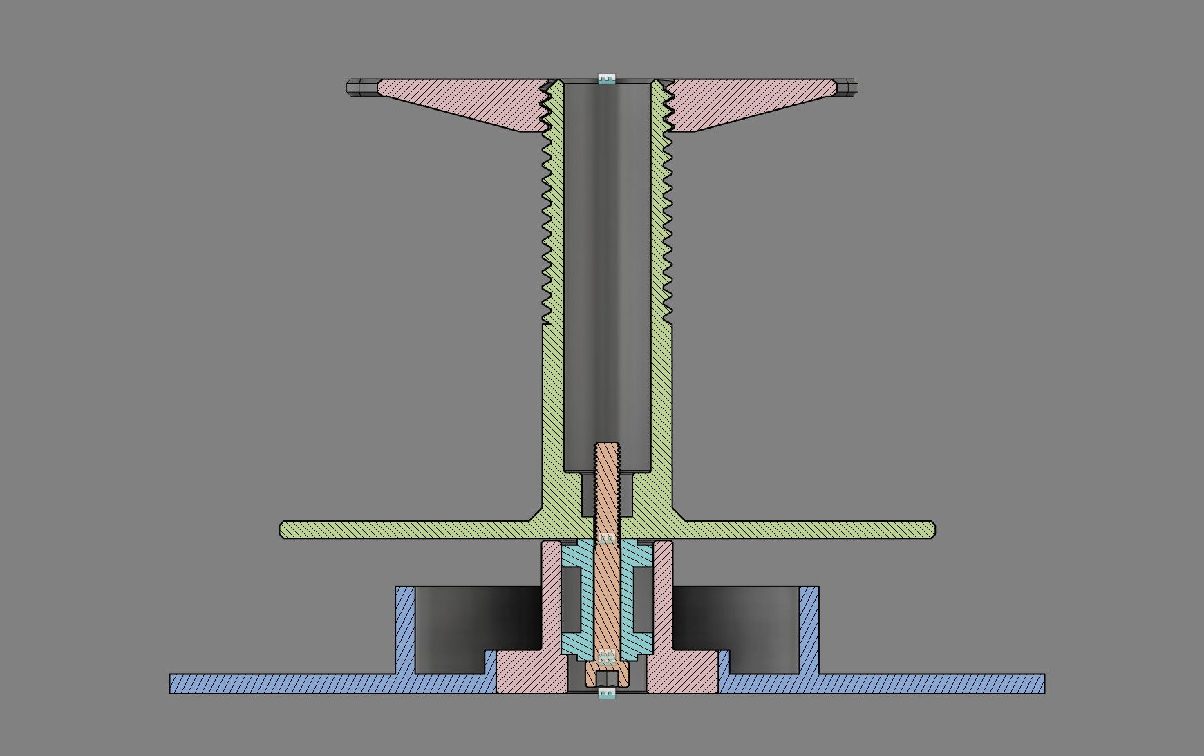 Cross section of the turn table