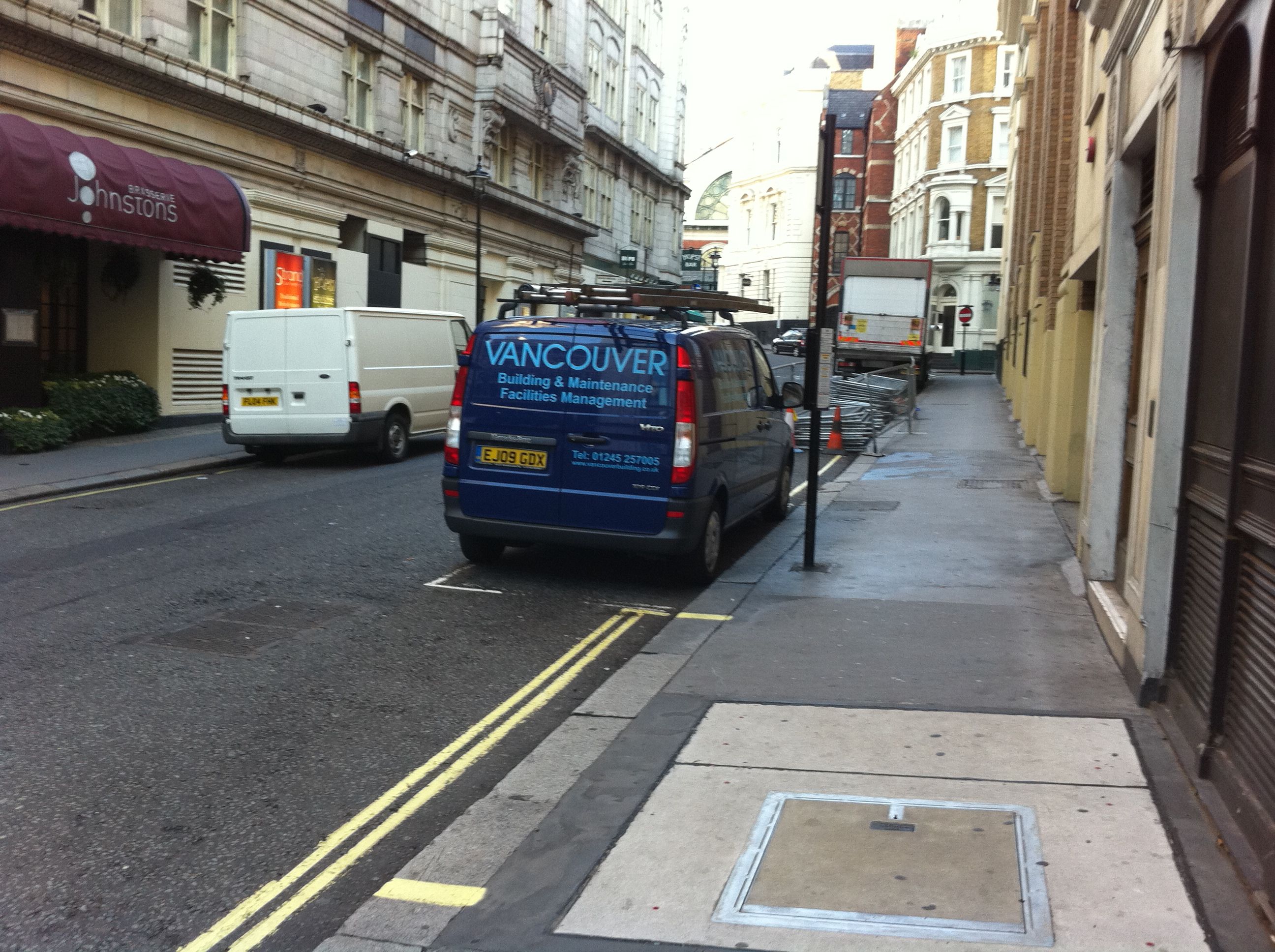 There is a small street with a van on it, it is for a Facility Mgmt Company named Vancouver, a place I also used to live. This van is like a ghost really.