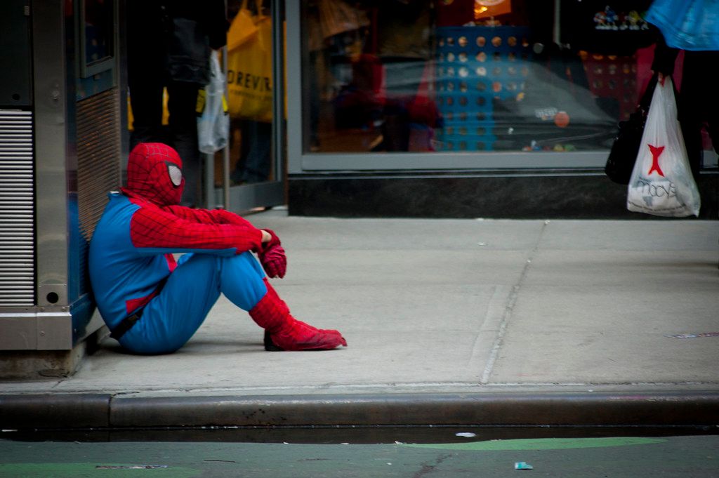 Sad Spiderman