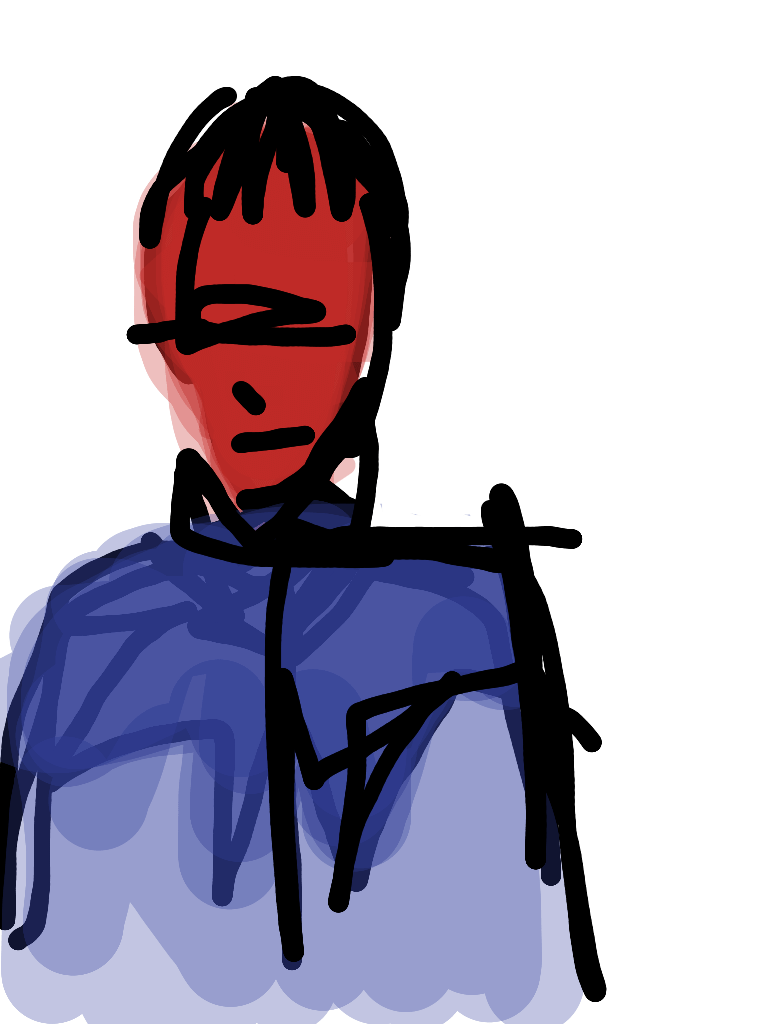 a drawing of a head filled with blood via the dilation of capillaries