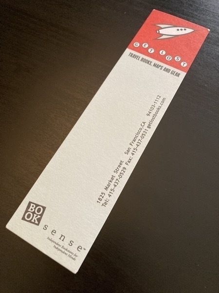 bookmark for a travel store in San Francisco