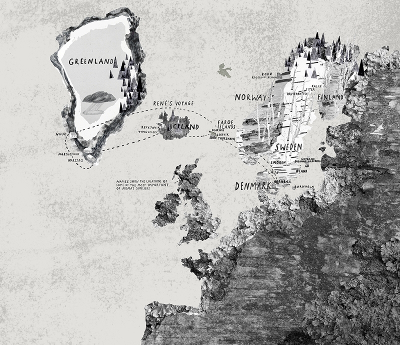[map] [illustration] Hannah Warren’s Nordic Map Is As Striking As It Is Beautiful - The Fox Is Black