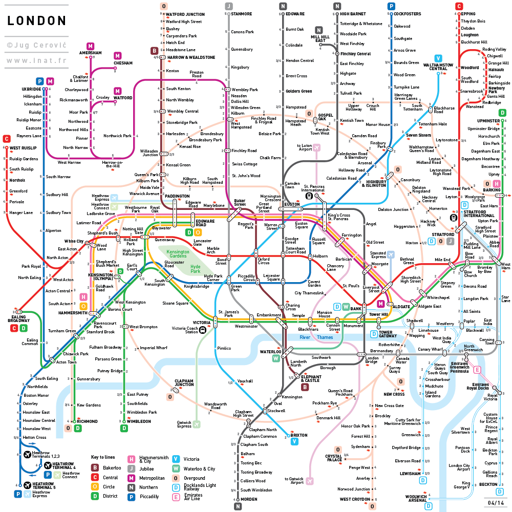 [map] [transit] London : INAT metro maps