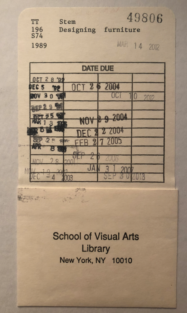 library card grid