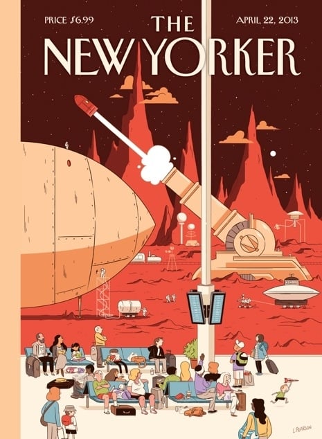 [editorial] [magazine] [cover] Cover Story: Luke Pearson’s “Now Boarding” : The New Yorker