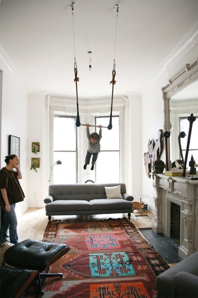[living room] sophie-domenge-oeuf-trapeze-living-room-brooklyn-brownstone-