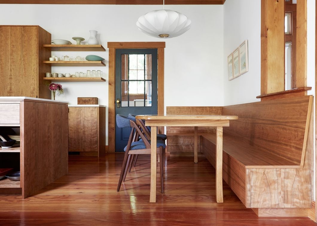 wood kitchen oakand aya brackett remodel built in bench 1 1466x1047